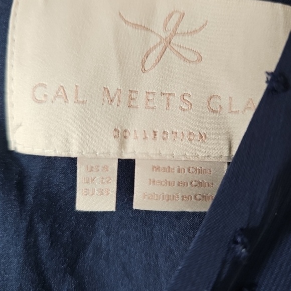 Gal Meets Glam Retro Andrea A-Line V Neck Sheer Balloon Sleeves Swiss Dot Dress - Picture 10 of 14